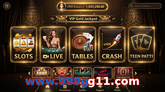 Main screen of Www.999gg11.com casino page for PK players