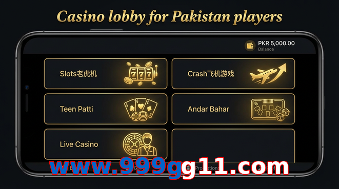 Lobby view of Www.999gg11.com for Pakistan users